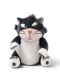 10-Inch Grumpy Black & White Cat Plush ST14195.