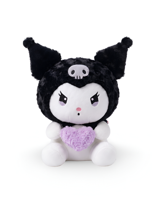 10-Inch Kuromi Plush Toy with Purple Heart Black ST15435.