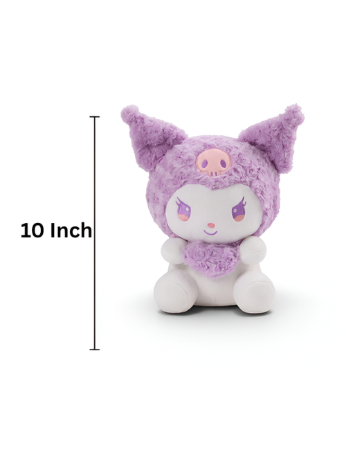 10-Inch Kuromi Plush Toy with Purple Heart Lavender ST15435.