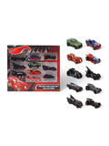 10-Piece Alloy Metal Character Racing Cars – Durable Die-Cast Mini Batmobile & Superhero Vehicle Play Set TV7386