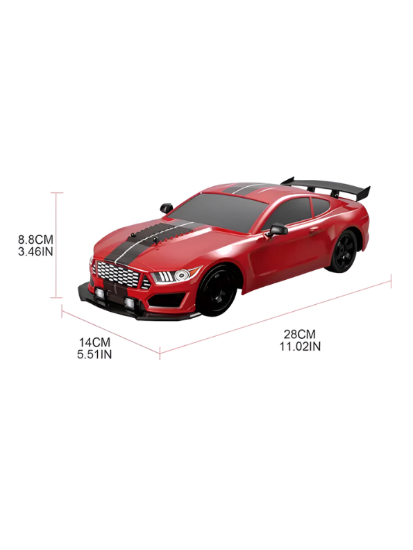 1:16 Scale High-Speed RC Drift Car with LED Lights, Smoke Spray Exhaust LMI16851.