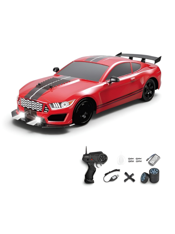 1:16 Scale High-Speed RC Drift Car with LED Lights, Smoke Spray Exhaust LMI16851.