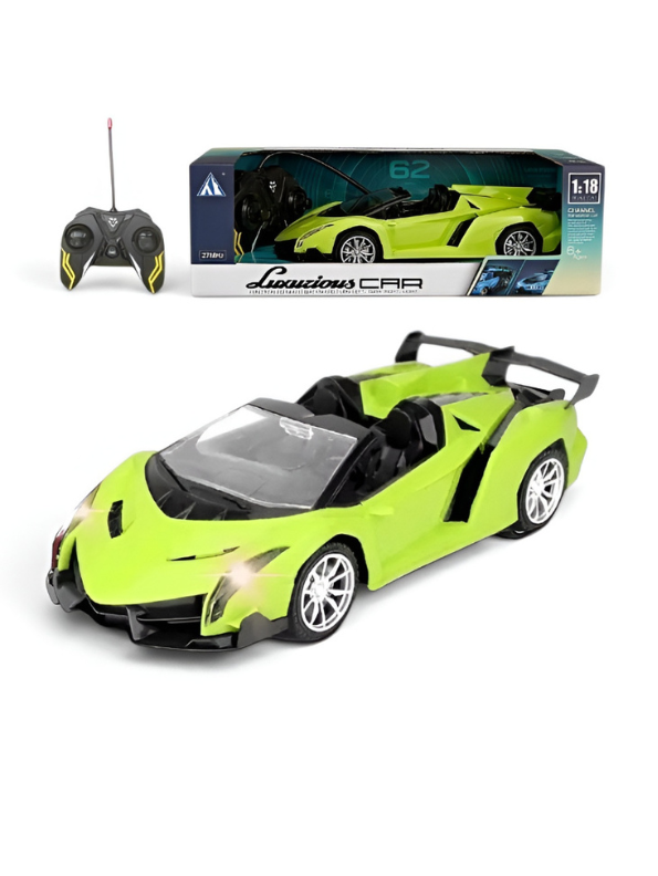 1:18 Scale Remote Control Lamborghini Veneno Roadster Style RC Car Green LMI12767.