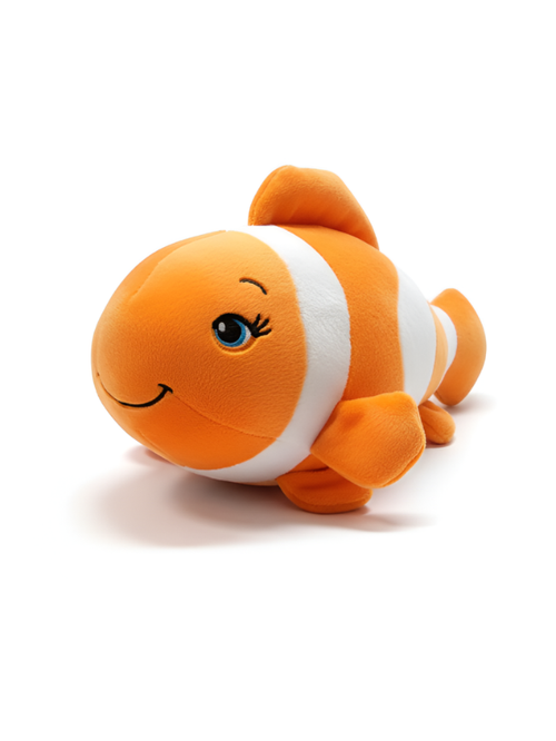 12-Inch Clownfish Plush Toy – Soft Orange & White Stuffed Sea Animal ST11609.