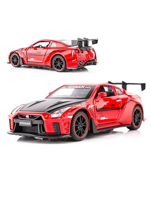 Nissan GTR R35 Racing Metal Model Diecast Car - Red (L12-111) - Toyloft