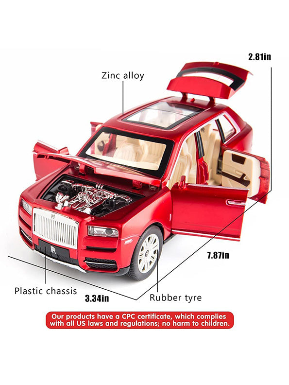 Rolls Royce Cullinan Metal Model Diecast Car - Red (L12-81) - Toyloft