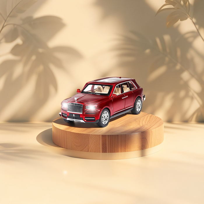 1:24 Scale Rolls-Royce Cullinan Die-Cast Model Car - Red Luxury SUV with Sound & Light LMI13863 - Free Car Inside.