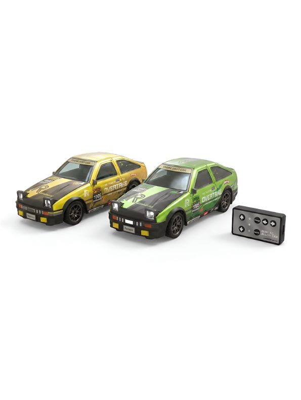 1:64 Scale Mini RC Toyota AE86 Trueno Drift Car Yellow MD582.