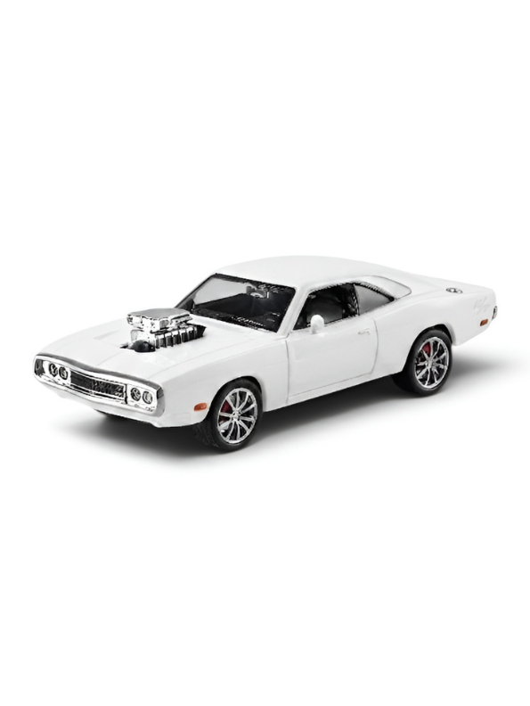 1970 Dodge Charger Diecast Alloy Model Car 1:24 Scale | White Lights, Sound & Pull-Back Action TV5608