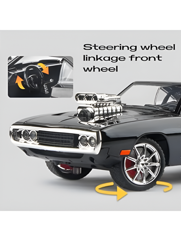 1970 Dodge Charger R/T Diecast Muscle Car Scale 1:32 with Clear Acrylic Display Case MD28