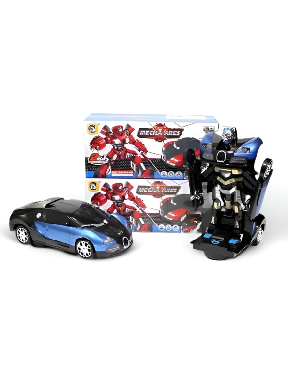 2-in-1 Transforming Robot Car Toy Blue LMI9698.