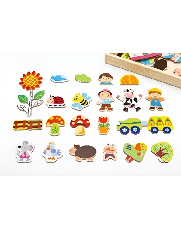 2-in-1 Wooden Magnetic Puzzle Board MD189.