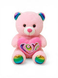 21 cm Plush Teddy Bear with Rainbow Metallic Accents & Red “Love” Heart ST16173.
