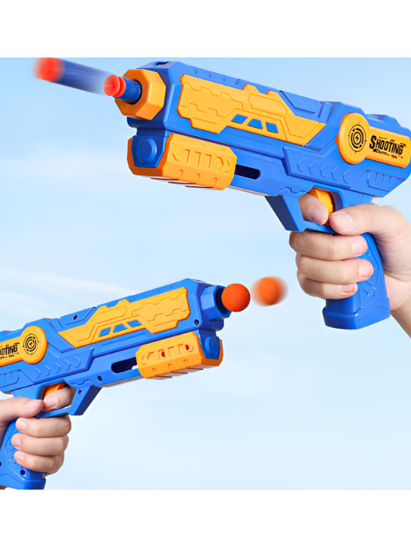 3-in-1 Foam Airplane Launcher Gun with Foam Darts and Foam Ball – Catapult Aircraft Toy Gun for Kids TV7348