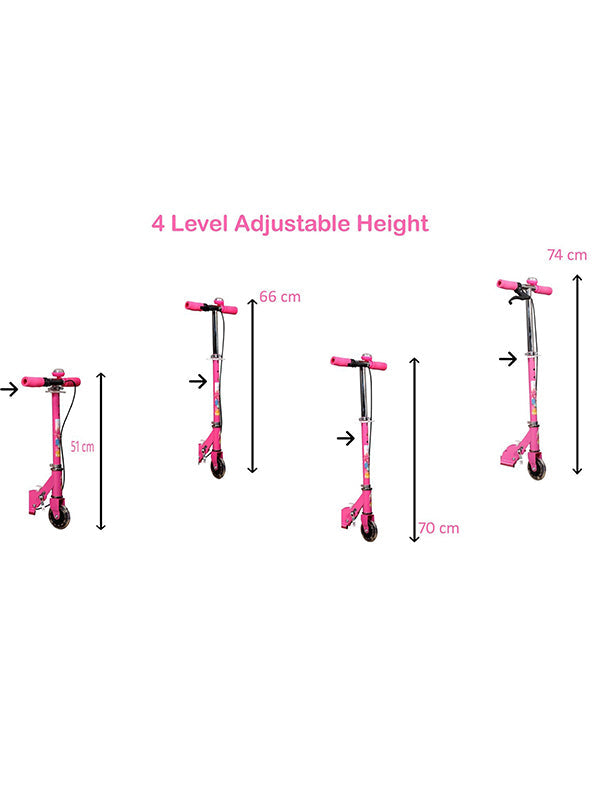 3 Wheel Skating Scooter with Hand Brake and Bell for Kids (L-2) - Safe Riding - Toyloft