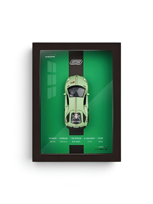 3D Car Frame Lamborghini Aventador SVJ 631 1:32 Scale Model Car – Acrylic Display Box LMI16718.
