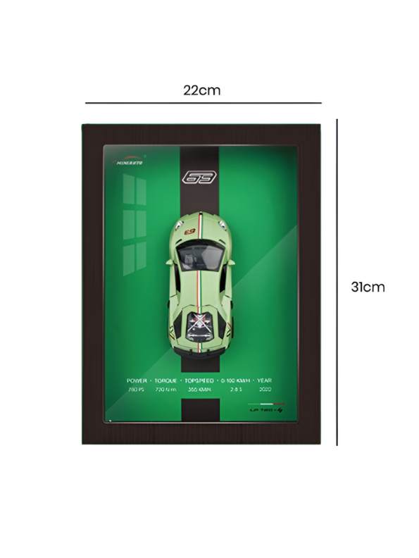 3D Car Frame Lamborghini Aventador SVJ 631 1:32 Scale Model Car – Acrylic Display Box LMI16718.