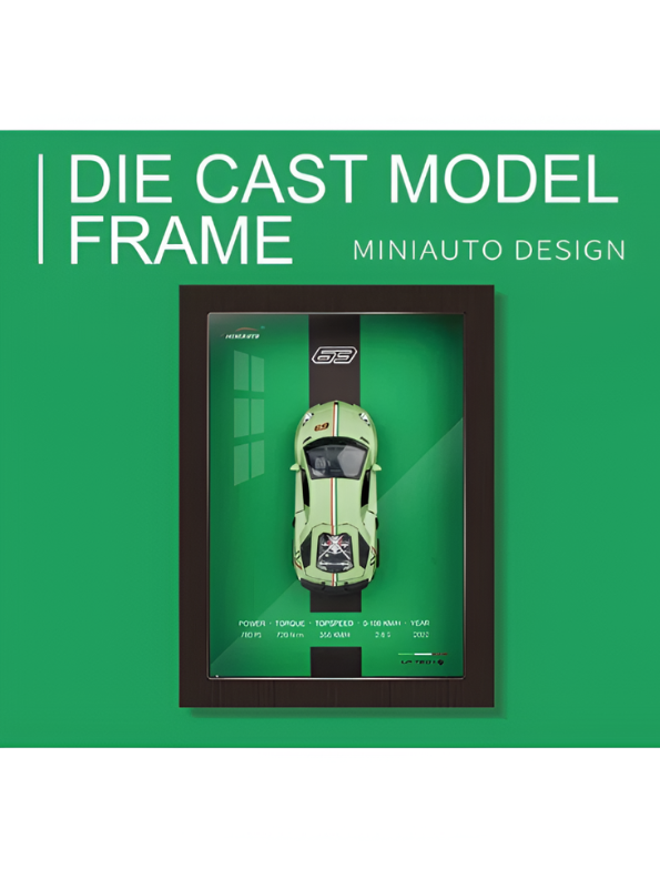 3D Car Frame Lamborghini Aventador SVJ 631 1:32 Scale Model Car – Acrylic Display Box LMI16718.