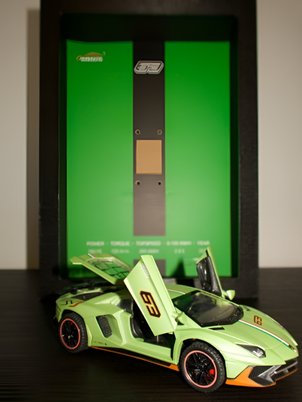 3D Car Frame Lamborghini Aventador SVJ 631 1:32 Scale Model Car – Acrylic Display Box LMI16718.