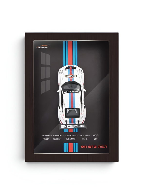 3D Car Frame Porsche 911 GT3 RSR 1:32 Scale – Acrylic Display Box LMI16719.