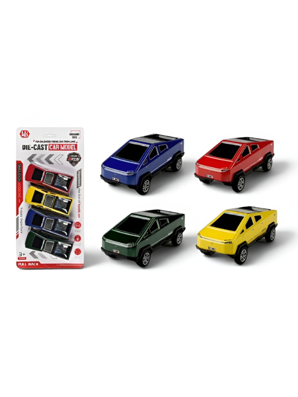 4-Pack Die-Cast Cybertruck Model Car Set LMI16695.