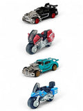 4-Piece Bike and Car Toy Set For Kids - Diecast Vehicles Collection | NX-N-24