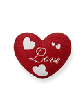 40cm Red Heart-Shaped Decorative Pillow - Soft Plush "Love" Cushion with Embroidered Hearts ST16416.