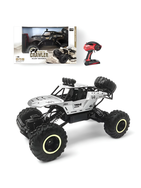 4WD RC Rock Crawler Monster Truck – Alloy Shell, 2.4GHz Off-Road Car Silver TV2221.