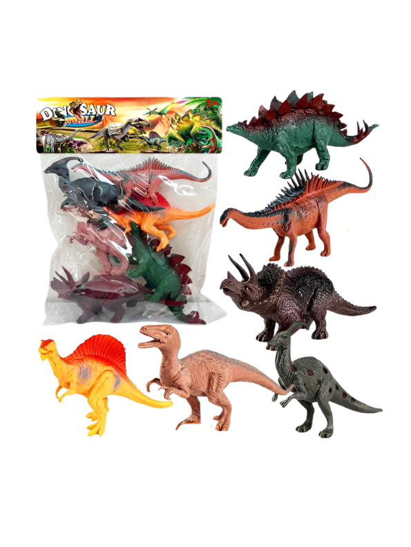 6-Piece Dinosaur Toy Set for Kids – Realistic Dino Figures LMI14543.