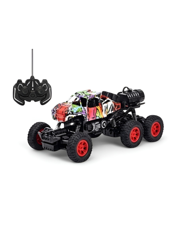 6WD RC Rock Crawler Truck with Mist Spray & LED Lights Red TV1408.