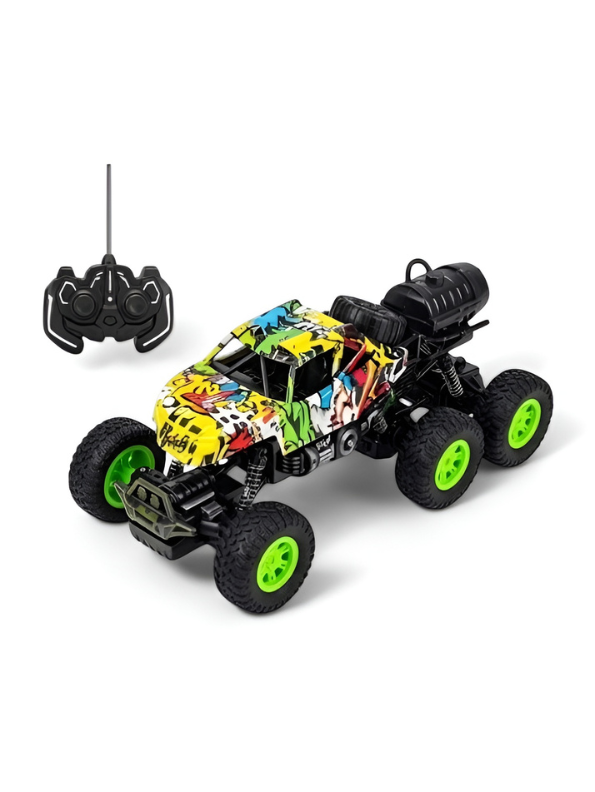 6WD RC Rock Crawler Truck with Mist Spray & LED Lights Yellow TV1408.