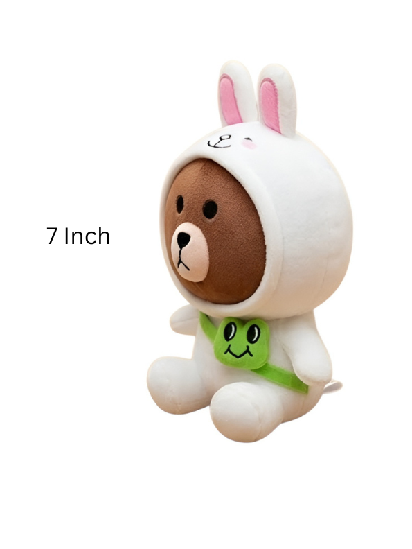 7-Inch Cute Teddy Bear Plush in Hoodie with Bag – Soft Stuffed Animal Toy ST12226.