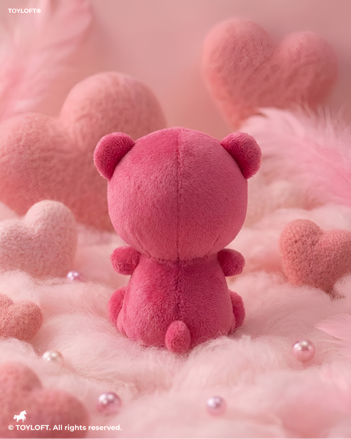 7-Inch Pink Bear Stuffed Animal Plush Toy with Dinosaur Hood ST14739
