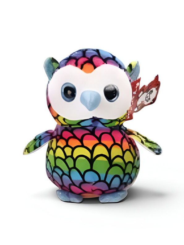 7-Inch Rainbow Owl Plush Toy ST16521.