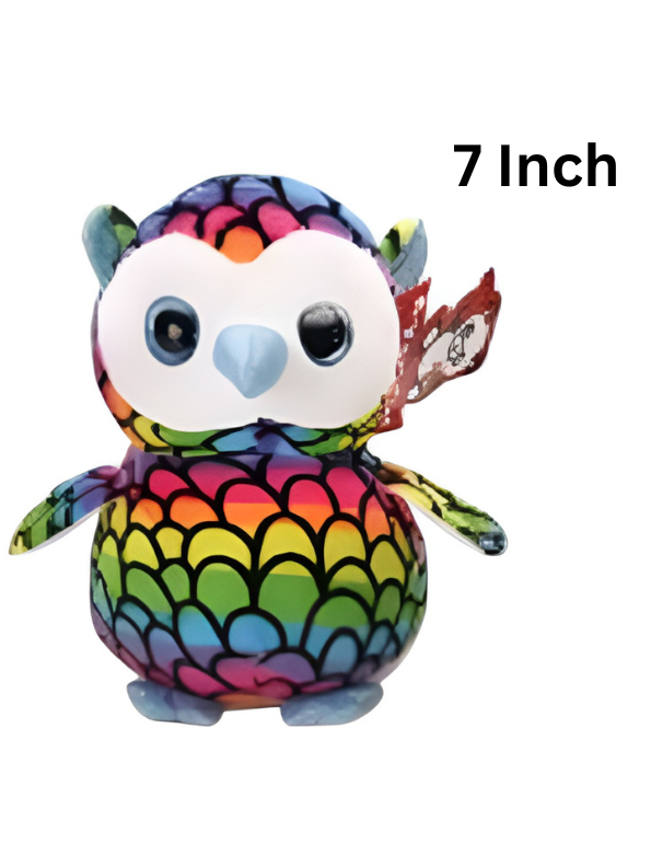 7-Inch Rainbow Owl Plush Toy ST16521.