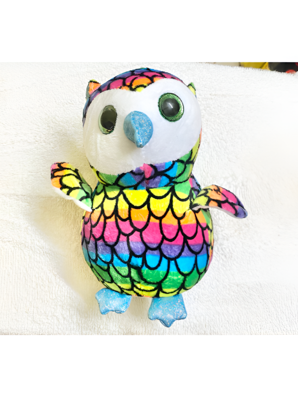 7-Inch Rainbow Owl Plush Toy ST16521.