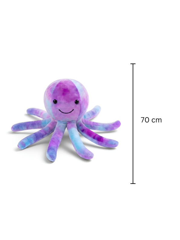 70 cm Plush Octopus Soft Toy Purple ST14847.