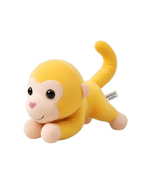 8-Inch Monkey Plush Toy with Long Tail – Soft Stuffed Animal Toy Yellow ST14177.