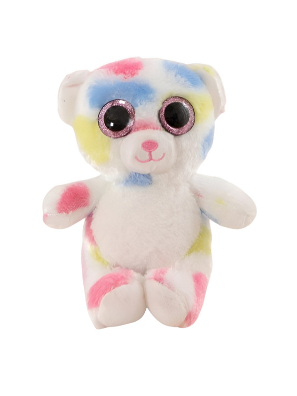 8-Inch Pastel Polka Dot Plush Bear – Soft Cute Teddy Bear Toy ST14763.