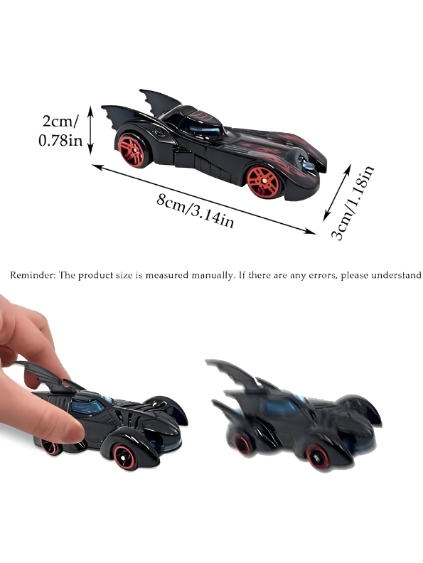 9-Piece Superhero Die-Cast Toy Car Set – Character Metal Vehicles Playset & Ideal Gift for Kids MD170