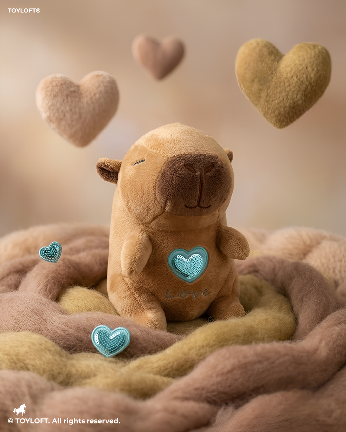 Adorable Capybara Plush – 7-Inch Soft Animal Toy with Love Heart – Perfect Gift for All Ages ST16774