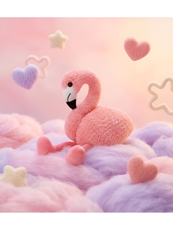 Adorable Pink Flamingo Stuffed Animal 8 inch– Fluffy Bird Plushie Gift for Babies and Toddlers ST14125