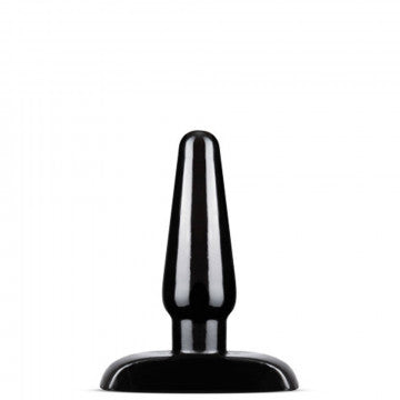 Black butt plug on a white background