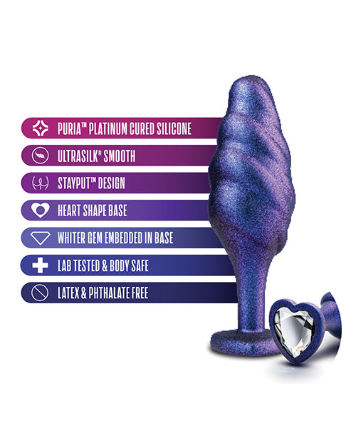 Anal Adventures Matrix Bumped Bling Plug - Sapphire