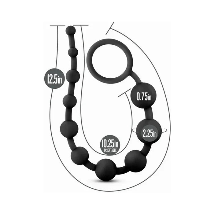 Anal Adventures Platinum Silicone 10 Anal Beads