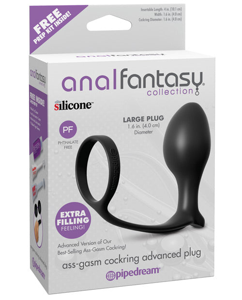 Box of Anal Fantasé silicone large plug with branding and product details.