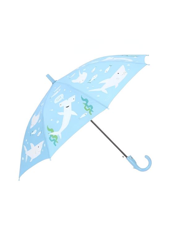 AquaTails - Shark & Water Animals Print Kids Umbrella - 50cm Fun & Waterproof Rain Cover NOV9853.