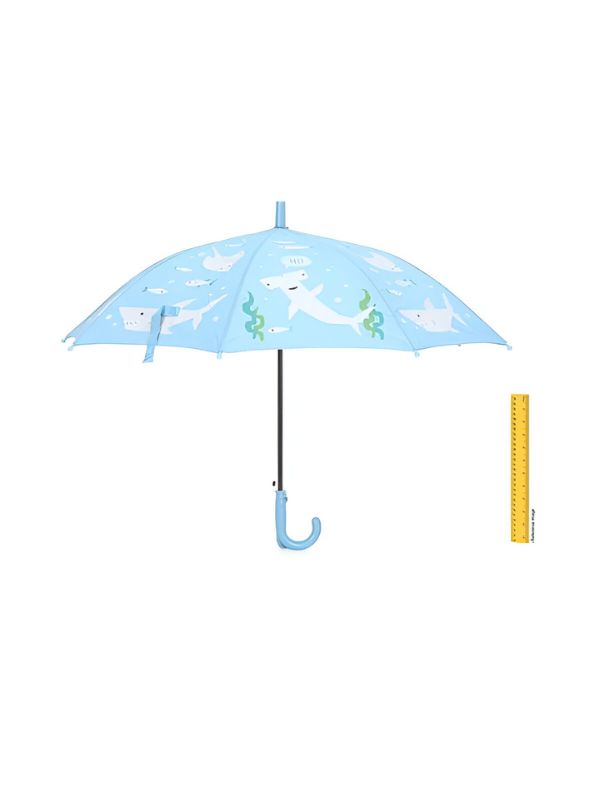 AquaTails - Shark & Water Animals Print Kids Umbrella - 50cm Fun & Waterproof Rain Cover NOV9853.