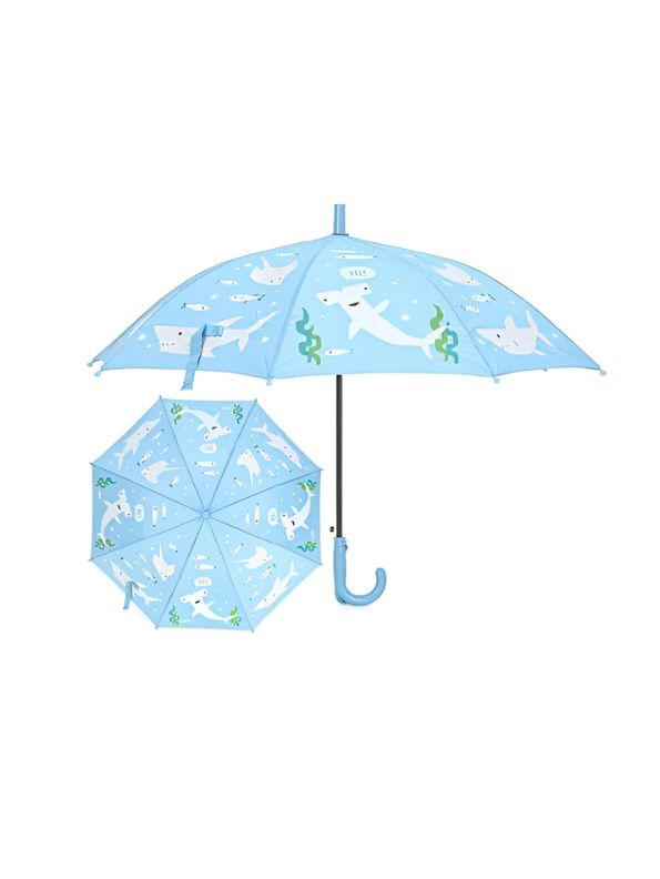 AquaTails - Shark & Water Animals Print Kids Umbrella - 50cm Fun & Waterproof Rain Cover NOV9853.