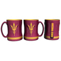 Arizona State Sun Devils Coffee Mug 14oz Sculpted Relief Team Color-0